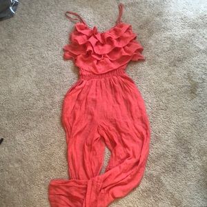 Ruffle Romper with Pockets